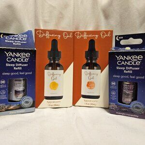 BRAND NEW** SPAROOM Diffusing Oils & YANKEE CANDLE Diffusing Oil 4 Oils